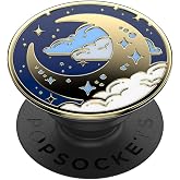PopSockets PopGrip – Ausziehbarer Handy-Griff & Standfuß, Wechselbarer Top (Glitch Moon Design)