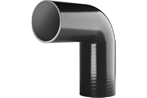 SILICONE HOSE UK 90 degree Silicone Turbo and Coolant Reinforced Hose Elbow ID: 25mm - Black
