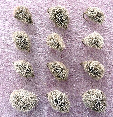 Trout flies and lures, 12 x BARBLESS NATURAL Bread Flies / Biscuits Carp Mullet Garfish Trout Flies UK RANDOM MIXED SIZES - Please see Description!