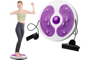 WUYULUNBI Waist Twisting Disc, Waist Whisper with Resistance Bands and Foot Massage, Body Shaping Waist Whisper Twisting Disc Board, Waist Trainer Machine for Exercise and Toning Workout