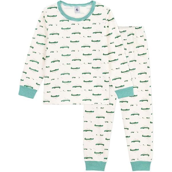 Petit Bateau Nachtkleding voor jongens, Adriatic/Marshmallow, 24 Maanden