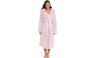 Daisy Dreamer Womens Snuggle Fleece Dressing Gown Robes Extra Long Super Soft Cuddly Velvet Touch Plush Bathrobe Gowns for Ladies
