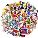 Autocollants pour ordinateur portable (100 pcs), Superheros ordinateur autocollants pour bouteilles d'eau, vinyle autocollants pour ordinateur portable planche à roulettes bagages autocollant