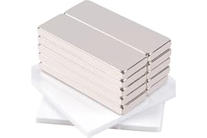 OCEUMAOA Neodymium Magnets Strong Bar 30x10x3mm Magnetic Strips Self Adhesive Rare Earth Magnets with Double-Sided Adhesive Flat Magnets Thin Strong for Fridge Kitchen Craft Storage 10Pack