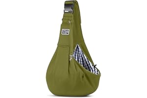 FLOVIPPET Transportín para Perros, Bolso Bandolera para Mascotas sin Manos para Gatos y Perros Pequeños, con Correa de Hombro Ajustable, Bolsa de Malla Transpirable para Exterior (Verde)