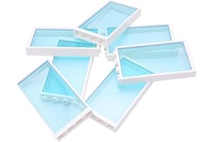 STEIN-EXPERTE Lego® City Architektur-Fenster Set – 5 Stück 1x4x6 Fenster in Weiß mit Transparent-Blauen Scheiben für einzigartige Stadtlandschaften!