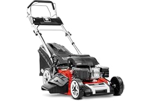 GREENCUT GLM880XE - Cortacésped Gasolina 224cc 7.5cv, Arranque eléctrico Motor 4T autopropulsado, Acero Doble Filo 530mm 21", Regulable, Capacidad 65L, para Jardines Grandes o medianos 2000m2