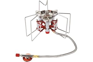 Bulin Camping Stove 5800 W, Gas Stove with Piezo Ignition, Gas Stove Camping 0.3 kg, Gas Stove 0utdoor with Storage Bag for Picnic, Trekking and Hiking