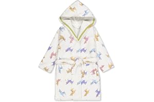 BOSKIMO KIDS - Albornoz Niños adolescentes Algodón: Niño, Niña, Unisex, Infantil y Bebé - 100% Algodón OEKO-TEX - 2 Bolsillos, Cinturón, Capucha, Albornoces Rizo muy suave con bordados para niños