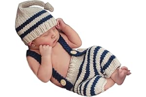 Gwwfe Newborn Photography Props Baby Photo Shoot Props Crochet Knit Costume Hat Pants