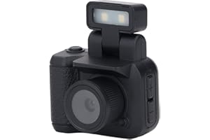 GOSHYDA Aparat Cyfrowy, Minikamera Kciukowa, Kamera Wideo HD 1080P do Fotografii, Kamera do Vlogowania z lampą błyskową, Kompaktowy Mały Aparat Podróżny (32GB)