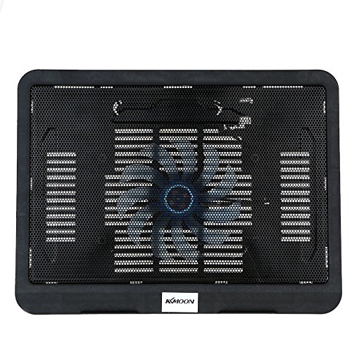 KKmoon Stille dünne Computer Cooling Rahme Notebook Cooling Fan USB Cooler Radiator mit blauem LED Licht für 13in zu 15in Laptop Notebook - 3