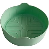 Fackelmann Round Air Fryer Mould 19 x 7 cm, LFGB Silicone, Food Contact, High Temperature Resistant and Dishwasher Safe, Flex