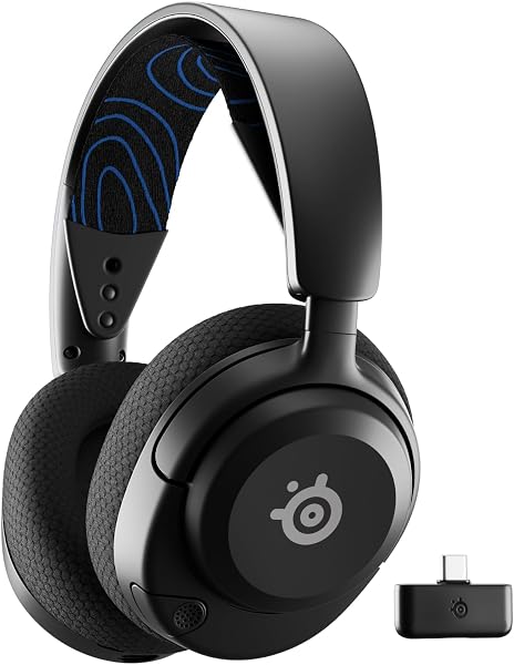 SteelSeries Arctis Nova 5P Wireless PS5 Gaming Headset – Für PS5, PC, Handy – Magnetische Neodym-Treiber – 100+ Audio Presets – 60 Std. Akkulaufzeit – 2,4 GHz oder BT-ClearCast Gen2.X Mik - 1