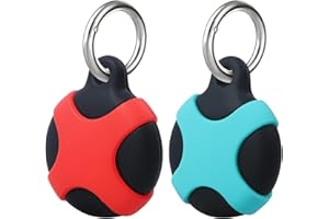 LALASIS Schutzhülle für AirTags,【2 Pack】Wasserdichte Silikon Schutzhülle für AirTags, tragbarer AirTag Halter Schlüsselanhänger, Airtag Schutzhülle mit Kratzschutz für Kinder Taschen Gepäck Hunde, Haustiere A