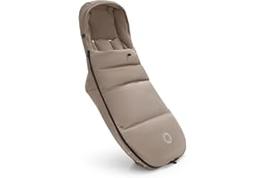 Bugaboo Saco de silla de invierno alto rendimiento y climas extremos, accesorio imprescindible para el carrito con capucha y cremallera bidireccional para mantener pies calientes en Dune Taupe