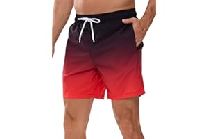 Decorie Bañador Hombre Secado Rápido Traje de Baño Hombre Bañador Corto con Forro de Malla y Bolsillos