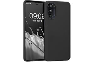 kwmobile Funda para Motorola Moto G52 / Moto G82 5G Carcasa - Ultrafina de TPU y Silicona con Bordes elevados anticaídas - Negro Mate