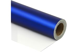 RUSPEPA Rollo De Papel Para Envolver Regalos, Azul Mate Para Bodas, Cumpleaños, Despedidas De Soltera, Felicitaciones Y Regalos Navideños, 76 cm X 10 m Por Rollo