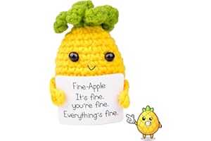 Vibbang Positive Potato Pocket Hug, Positive Ananas-Puppe mit Positiver Energiekarte, Aufmunterung Geschenke, Viel Glück Geschenke, Motivationsgeschenke, Emotionales Unterstützungs Geschenk