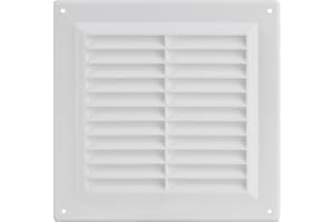 STEINBERG14 Kratka wentylacyjna, ochrona przed owadami, z tworzywa sztucznego, 150 x 150 mm, biała, 15 x 15 cm