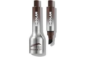 SHEGLAM Brow-Fection Angled Brush & Dip Upgraded Microblading Eyebrow Pen Long Lasting Waterproof Easy To Color-Chocolate