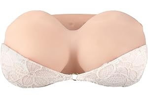 ICEVER Silikon Falsch Brust Formen Baumwolle Gefüllte Trägerlos A Cup Realistische Brustprothesen für Crossdresser Cosplay Transgender Mastektomie (Größe L - A Cup, Hellhäutig Elfenbeinweiß)