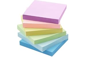 Early Buy Self-Stick Notes Sticky Notes 100 Sheets/Pad 6 Candy Colors 3 inch X 3 inch 6 Pack