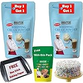 BOGATCHI Whipped Cream | Whipping Cream Powder, Whipping Cream for Cake, Premium Whipping Cream Powder, 50g + 50g Free One Ex
