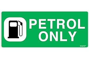 Pack of 1 Petrol Sticker Car (60 x 25 mm) Waterproof Petrol Sticker for Fuel Cap Self Adhesive Stickers for Car Bus Taxi Sara Prints®