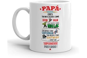 Kembilove Taza de Café para Papá Eres mi Superhéroe Preferido – Taza de Desayuno para Regalar el día del Padre – Tazas de Café y Té para Padres y Abuelos – Regalo Original