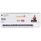 Panasonic 1.0 Ton 3 Star Inverter Split AC (Smart Auto Cool, Higher Airflow, 55°C Oper., Crystal Clean, Copper Cond.,8in1 Con