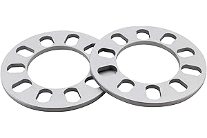 DCVAMOUS 6mm or 1/4" Universal Wheel Spacers 5 Lug for All 5X108 5X110 5X112 5X114.3 5X115 5X120 5X130 5X135 5X4.5 5X4.25 5X5 5X4.75 (2PC)