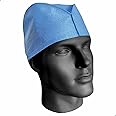 FILTRA® Disposable Doctor's Cap | Men's Surgeon Cap | Nonwoven | Elasticated Back | Machine Made | Box of 100 (SMS Dark Blue)