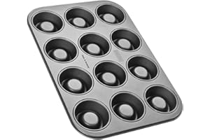 Zenker 7423 Moule à baba au rhum, moule à mini savarin, moule à gâteau, Acier, Noir, 38,5 x 26,5 x 3 cm, 15.16 x 10.43 x 1.18"