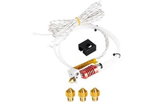 TRONXY Extruder Hot End Kit MK10 24V 50W with 0.4mm Nozzle, Aluminum Heating Block, NTC 100K Ohm, Thermistor, PTFE Bowden Tube, for TRONXY 3D Printers X5SA/X5SA PRO/XY-2 PRO/X5SA 400 PRO