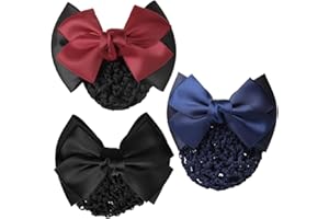 PRAOFRT 3 Stück Haarnetz dutt Mit Schleife Haarnetz,haarnetze,Elastisches Duttnetz,Frisur fixieren Haarverlust verhindern Hair Net, Frisurenhilfe für Ballett,Turnier,Gymnastik（schwarz+blau+rot）