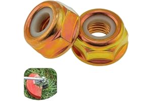 YOWFOND 2 x dadi per coltelli M10 x 1,25, filettatura sinistra per trimmer, decespugliatori e decespugliatori, accessori universali per attrezzi da giardino, facile da installare, robusta lavorazione