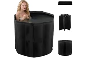 YYW Portable Foldable Ice Bath Tub, Large Portable Bath Tub for Home Outdoors Gyms, Collapsible Soaking Bath Tub for Shower (Insulation Set,70cm)