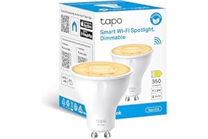 Tapo Smart GU10 Led Bulbs, Dimmable LED Spotlight Bulbs, 2700 K Warm Light, GU10 Lamp Base, Remote Control, Energy Saving, Works with Alexa & Google Home, No hub Required L610 [Energy Class D]