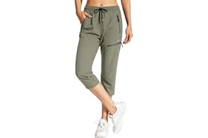 MOCOLY Pantalones Trekking Mujer Pantalón de Senderismo Acampar Pantalon Montaña Cargo Protección UV Exteriores con Bolsillos de Utilidad Cremallera