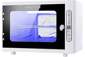 EZNAOBO UV Sterilizer, Electric Steriliser with Timer, All-in-One Sterilizer 2 Layers Large for Baby Bottles, Soothers, Baby Toys, Salon, Dentistry, Large Capacity 8L, Professional UV Sterilizer