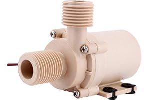 YOSOO Pompa solarna DC 12 V/24 V, bezszczotkowa pompa cyrkulacyjna do ciepłej wody, 5 m, niski poziom hałasu (12 V)