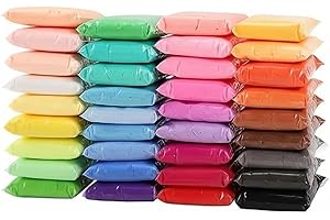 36 Color Non-Toxic Air Dry Clay Set for Kids – Soft, Lightweight Magic Clay for Creative DIY Crafts and Modeling Fun
