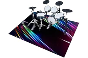 EYKWKB Alfombra de Tambor 120 x 80 cm Alfombras Acusticas Bateria para Kits de Batería Electrónica Bombo Caja y Otros Instrumentos Musicales Alfombrillas Antideslizantes Alfombra para Batería