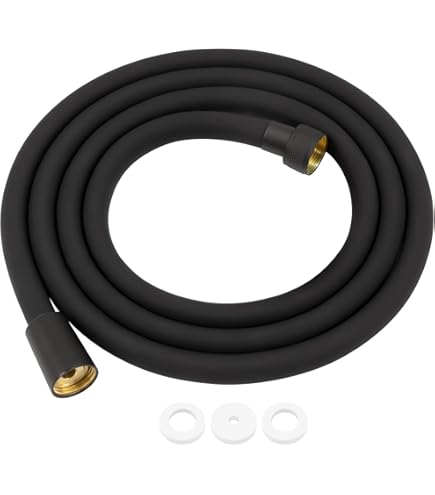 Flessibile Doccia 2M In PVC - Connettori Ottone G1/2, Antitorsione E Antipiega, Nero Opaco, Resistente Fino A 90°C - Foto 2
