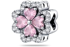 LIGHTDOG 925 Bracelet de breloques en argent sterling avec perles de cœur Compatible avec les bracelets européens pour les femmes filles Bracelets de breloques Pandora