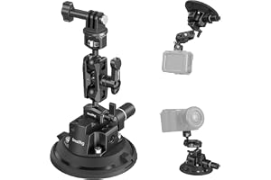 SMALLRIG 4" Camera Suction Mount med Ball Head Magic Arm, Car Mount för Lightweight Camera/Action Camera/Phone, Air Pump Vacu
