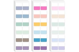 Yarotm Marcadores Adhesivos de Oficina - 360 Piezas Separadores Notas Autohesivas Colores para Libros Clasificación de Archivo - 2.4x2.7cm Marcapaginas Adhesivos Reposicionables de Páginas, Escuela