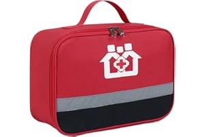 ZIMOHE Trousse de Premier Secours Vide, Sac de rangement pour boîtes à médicaments, Mini trousse de premiers soins étanche portable pour Situations D'urgence à Maison,Voiture,Randonnée (Rouge M)